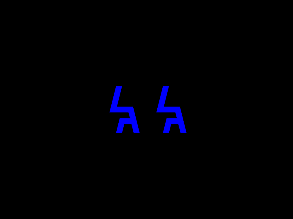 Two stylized presentations of the 'LA' monogram in similar fashion as the Dodgers logo is presented.