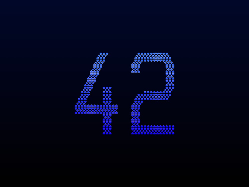 Stylized depiction of the number '42', created using diamond and home plate shapes, honoring Jackie Robinson Day 2026, held on April 15th.
