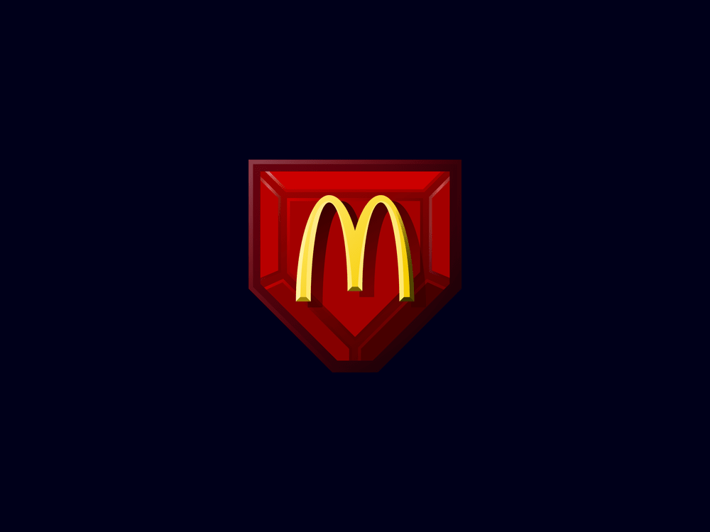Work-in-progress company presentation style updates, specifically showcasing 'McDondalds' in front of stylized Home Plate Deals logo.