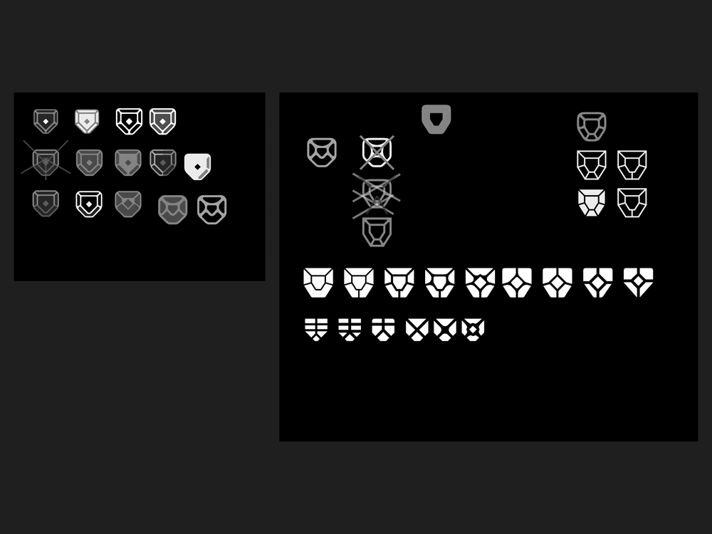 A collection of work-in-progress logo iterations for Home Plate Deals.