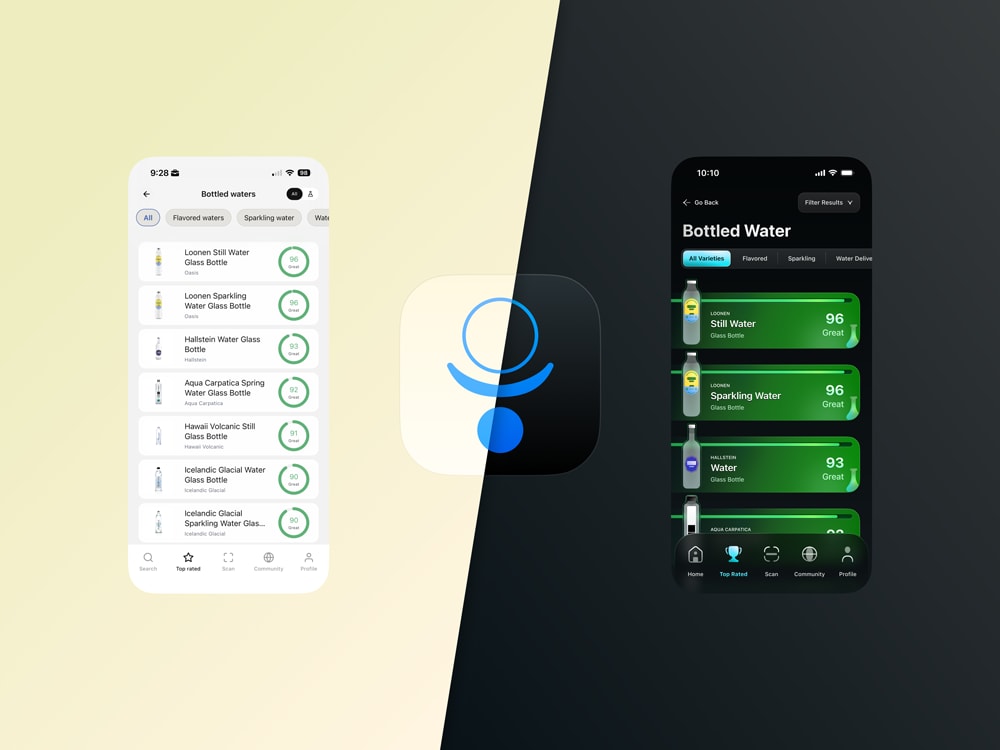 Alternate video thumbnail design depicting a redesign concept of Oasis iOS by Max Burnside showing a dark mode version of the application.