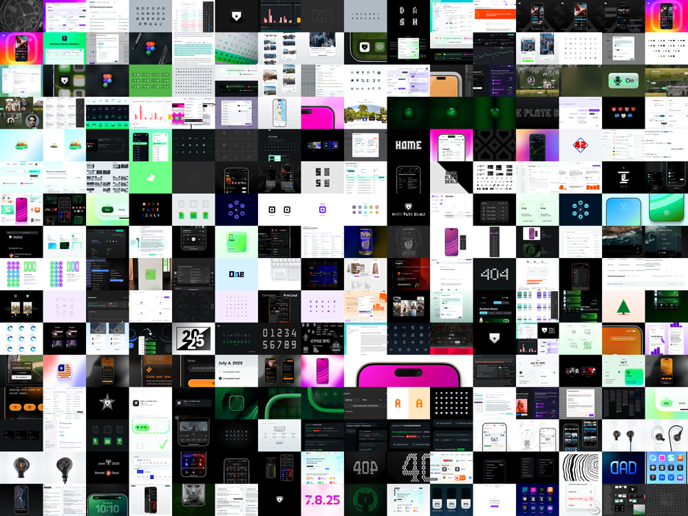 Collection of 256 images from 547 consecutive days of posting design content online.