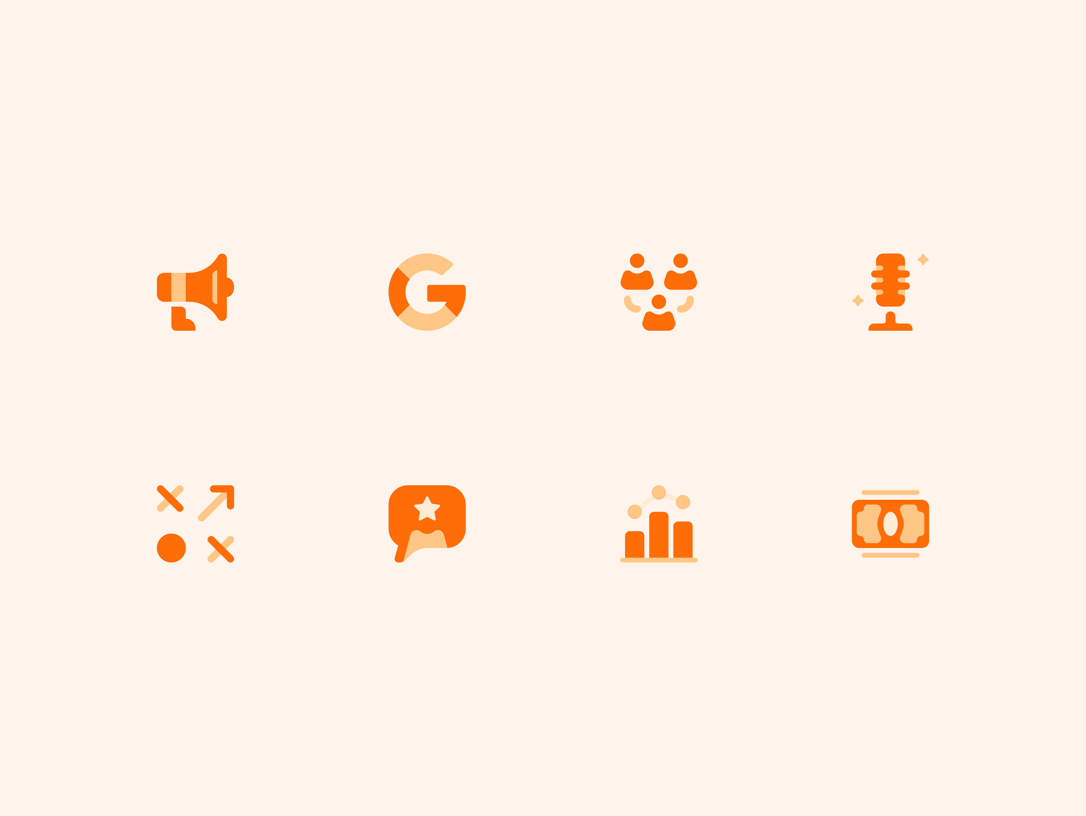 Purple Orange Services Icons