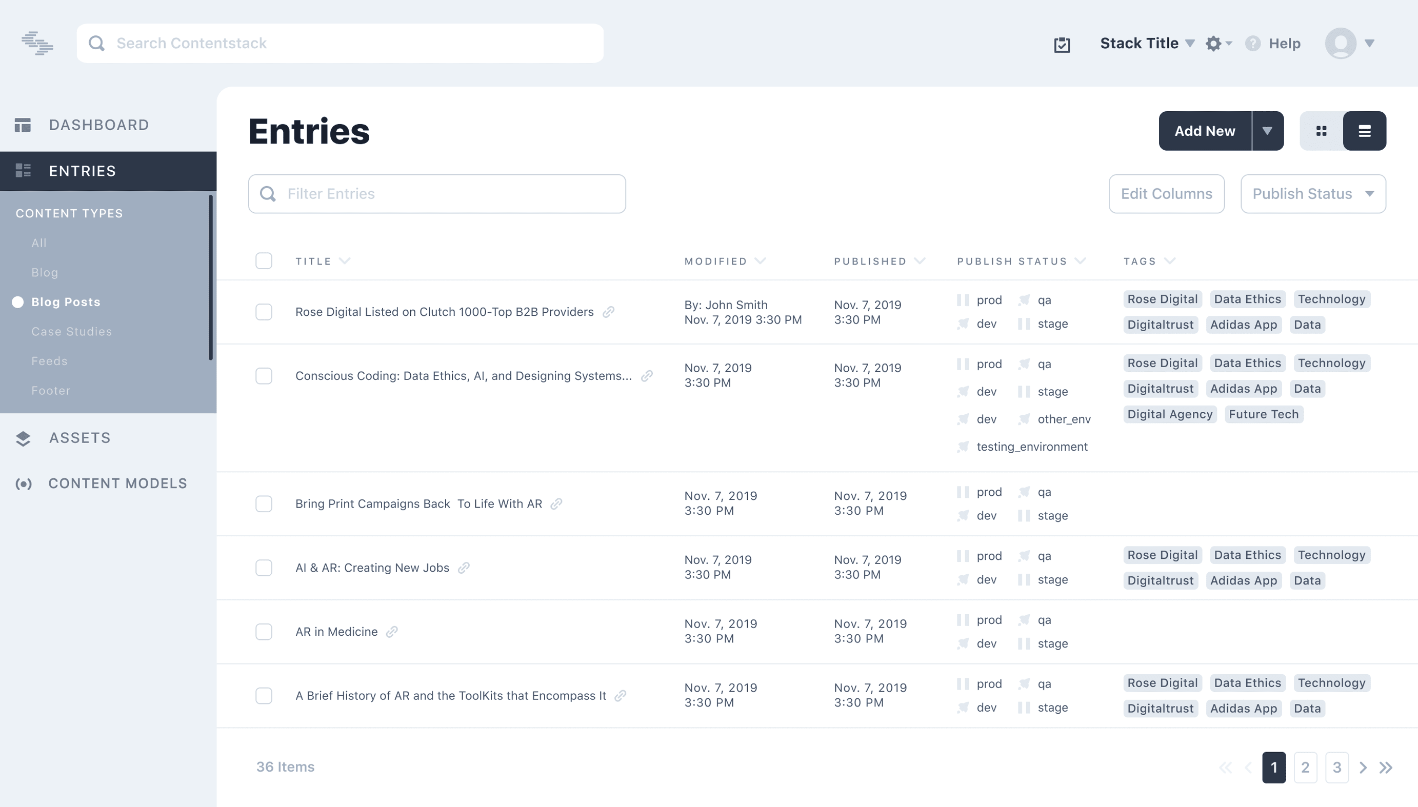 Contentstack UI