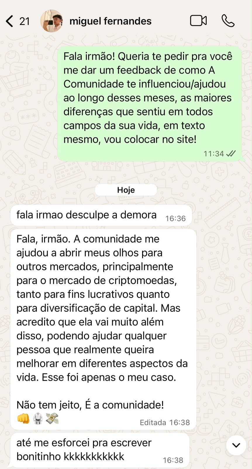 Feedback Miguel Fernandes