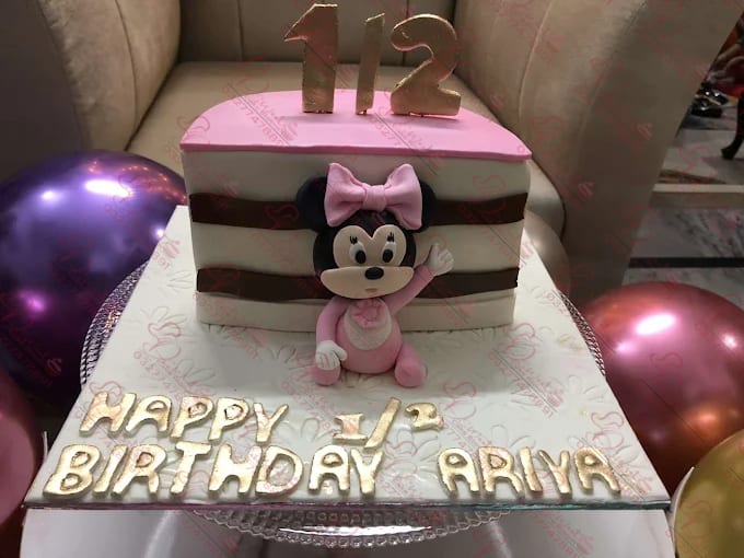 Minnie Mouse Half Birthday Cake Rawalpindi