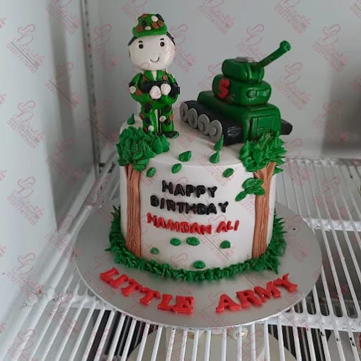   military Army Theme Cakes in Islamabad | SweetCakeBloom