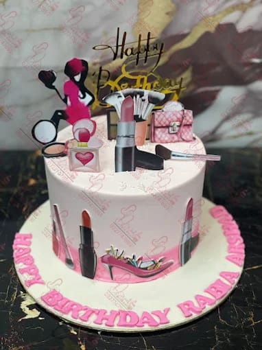 Two Tier Makeup Cake Faisalabad