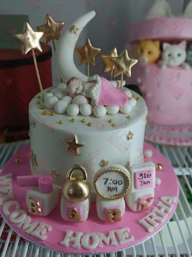 Moon and Stars Baby Shower Cake Rawalpindi