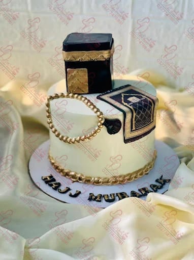 Hajj Mubarak Two Tier Cake Rawalpindi