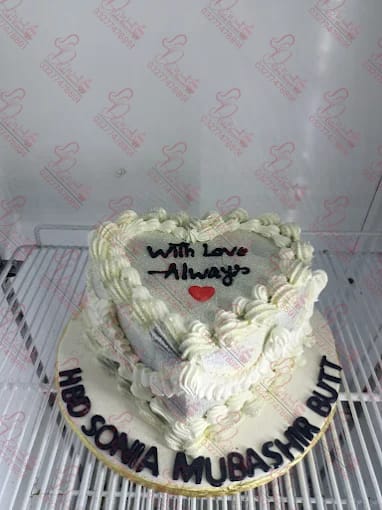 Heart Shaped Anniversary Birthday Cake Rawalpindi