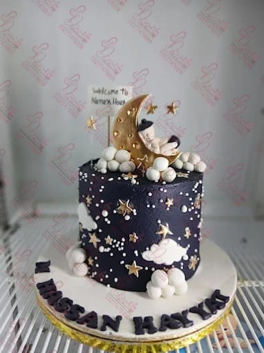 Classic Moon Themed Baby Cake Rawalpindi