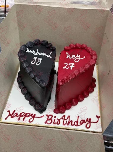 Broken Heart Two Tone Birthday Cake Rawalpindi