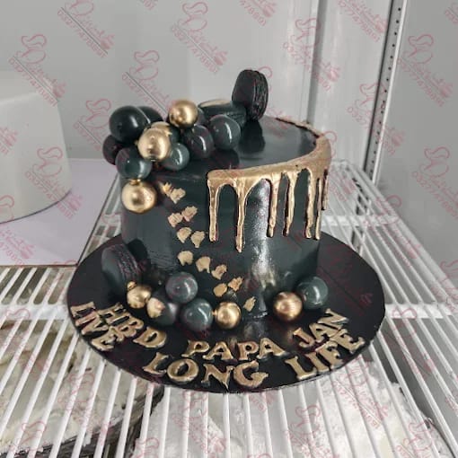 Black Gold Double Drip Cake Islamabad