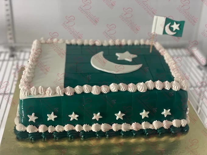 Pakistan Flag Theme Cake Rawalpindi