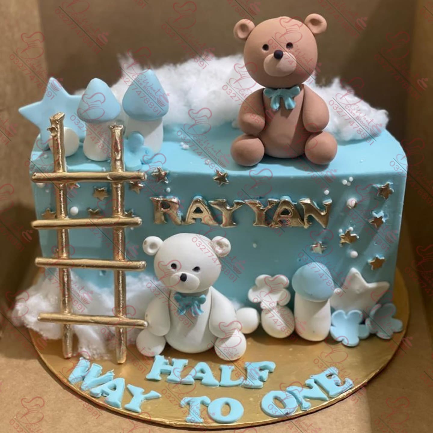 Half Birthday Halfway To One Cake Islamabad