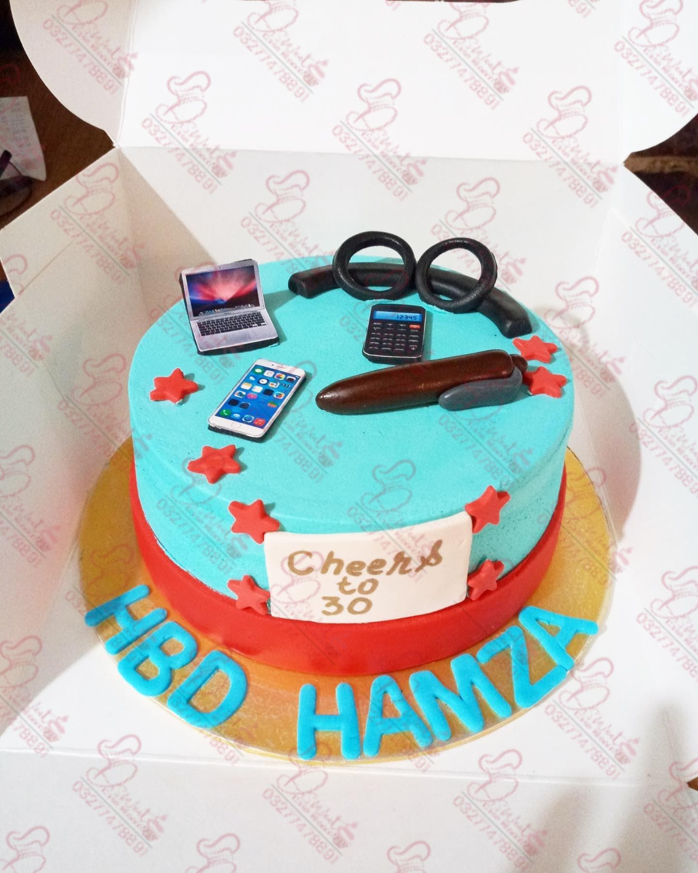 Professional Office Laptop Theme Cake Rawalpindi