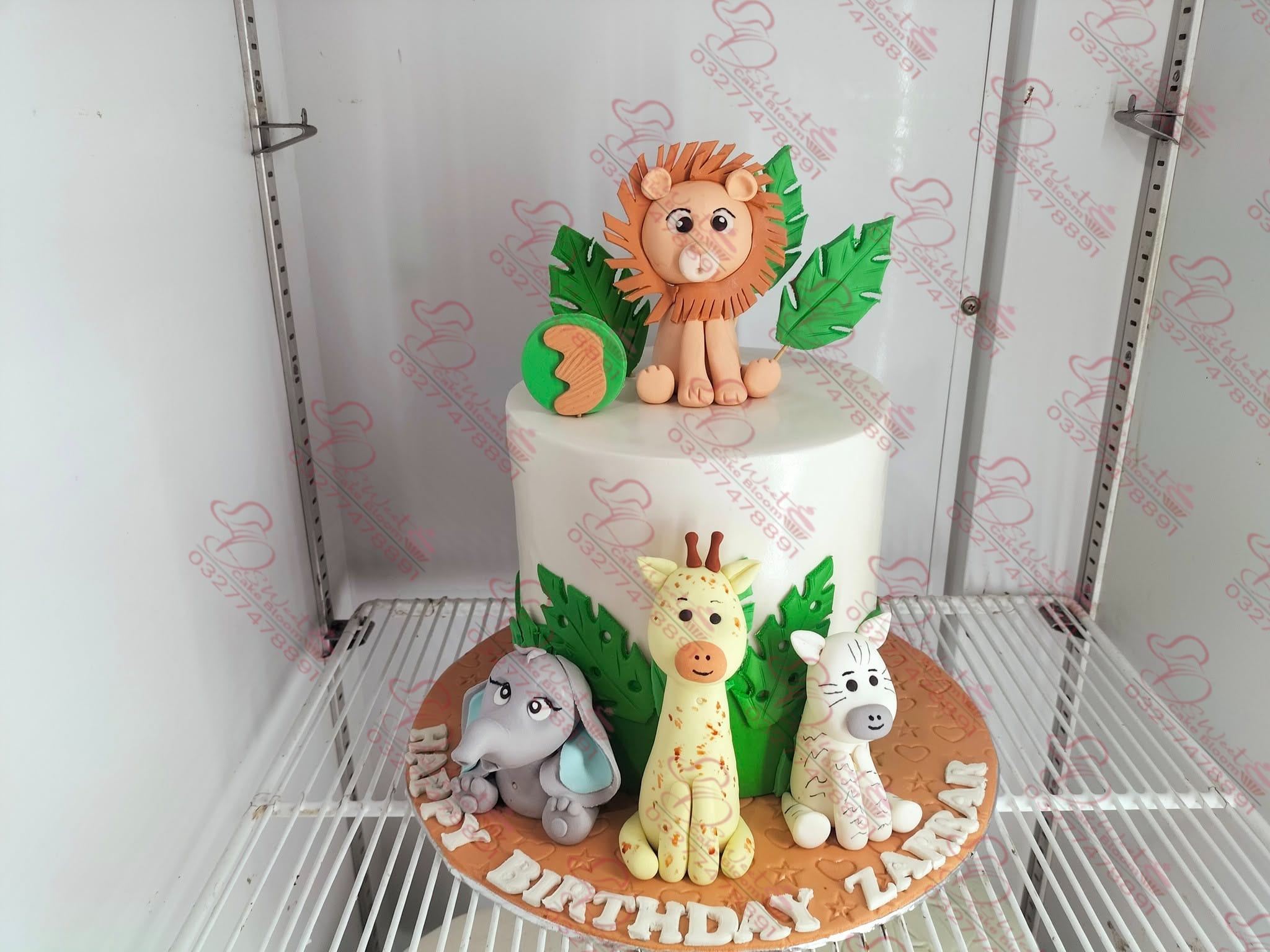 Custom Jungle Themed Birthday Cake Baby Islamabad
