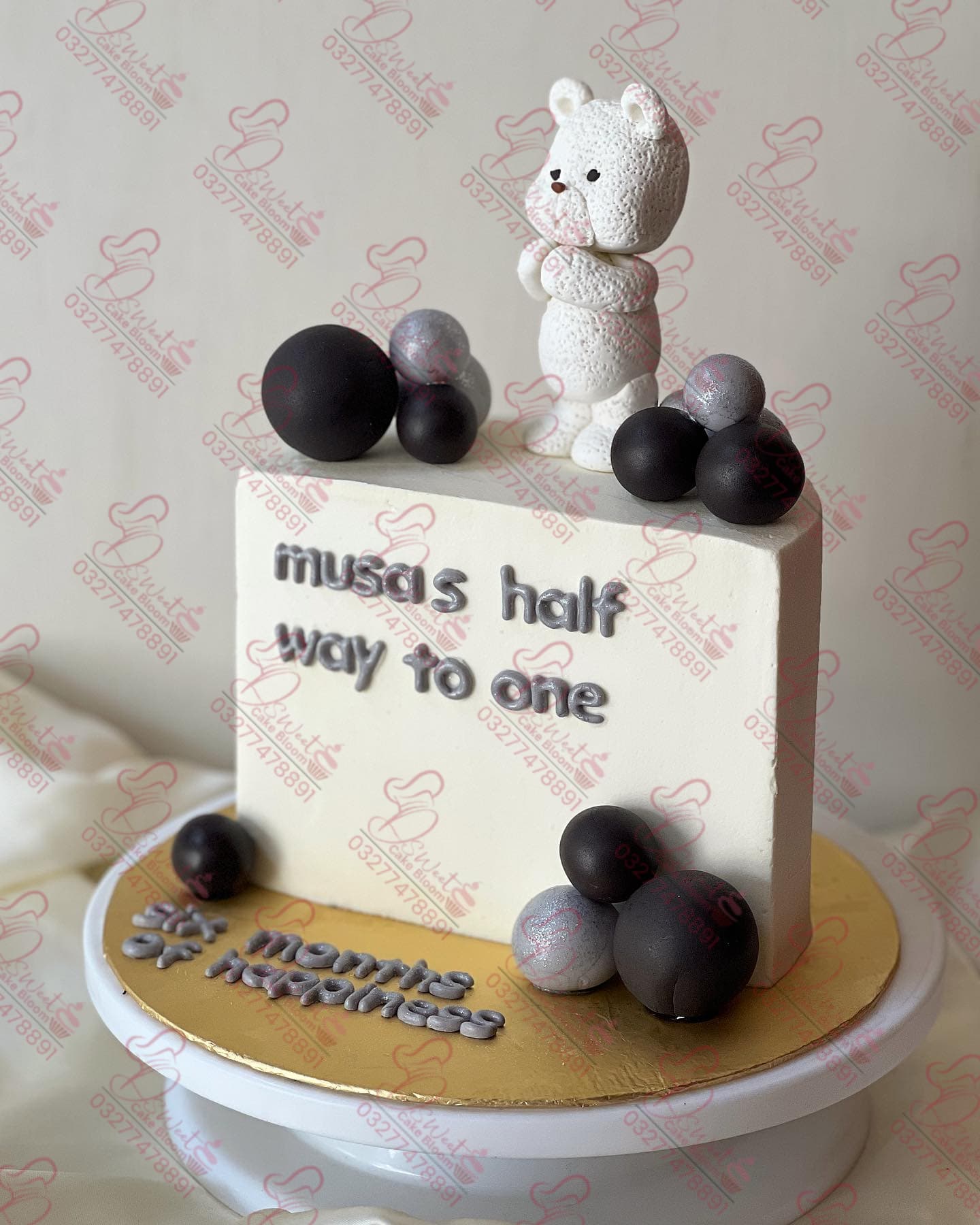 Half Birthday Baby Cake Custom Design Naval Anchorage Islamabad