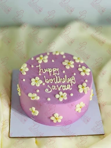 Purple Floral Birthday Cake Islamabad
