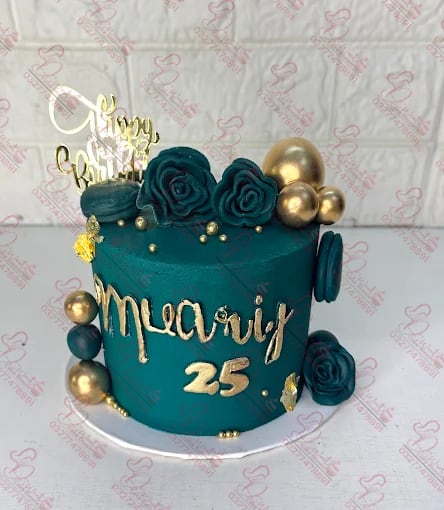 Emerald Green Gold Mothers Day Cake F-6 Islamabad