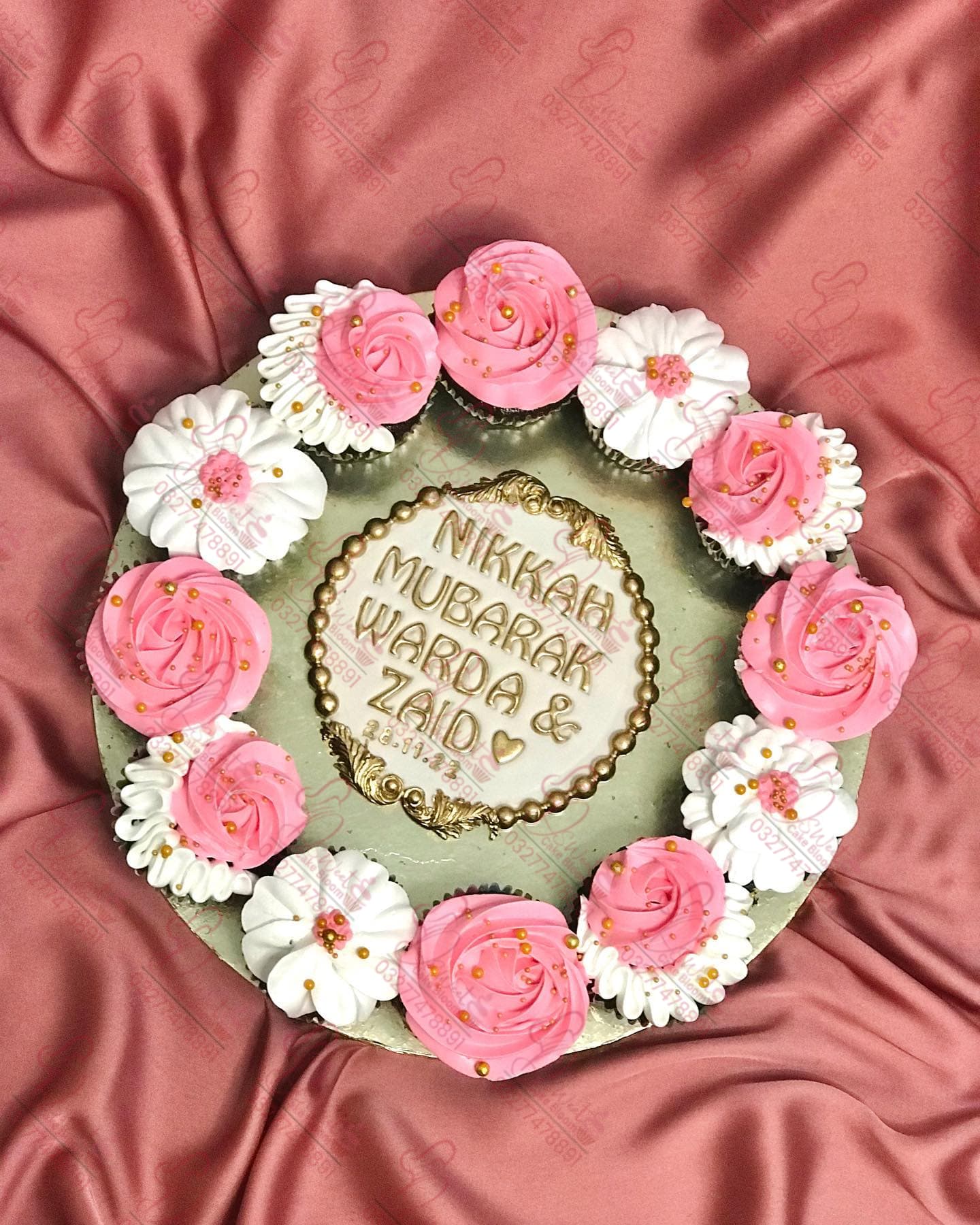 Nikkah Cupcake Platter Cake Faisalabad