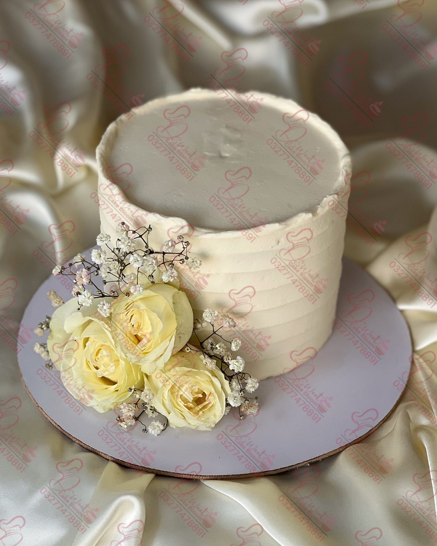 Custom Designed Nikkah Mubarak Cake Faisalabad