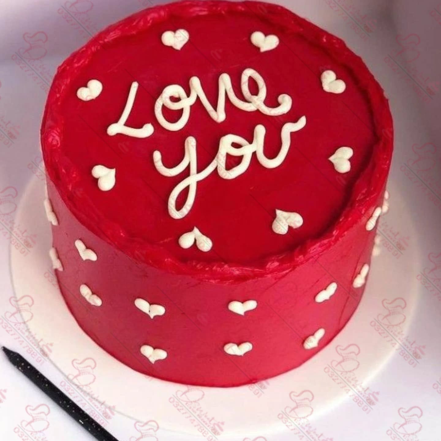 Red Love You One Pound Cake Faisalabad