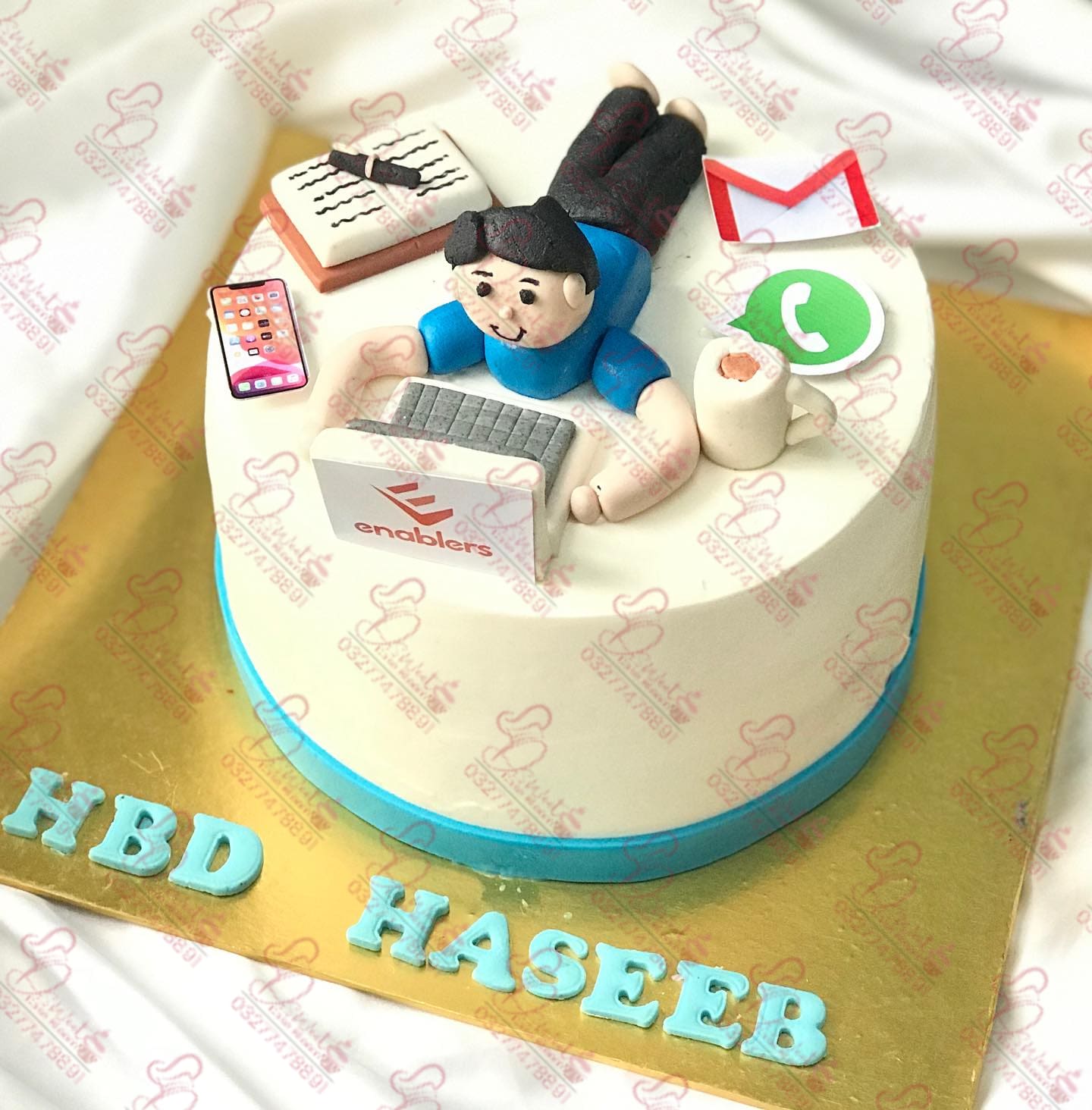 Work From Home Status Theme Cake Rawalpindi