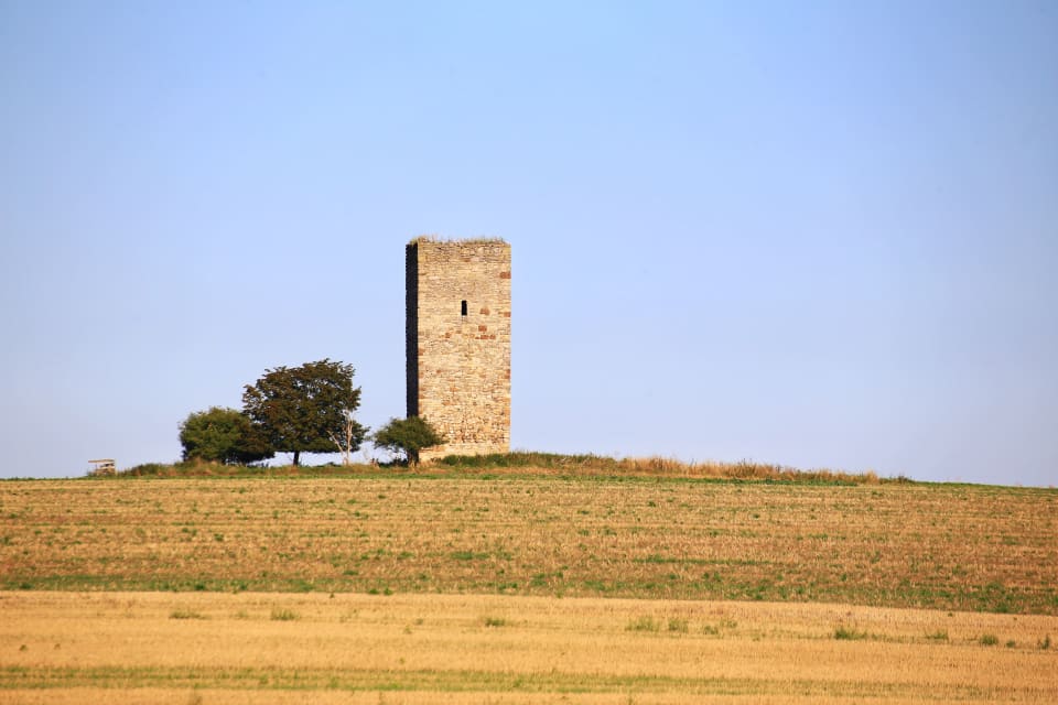 Geschichte und Landwirtschaft, die Magdeburger Börde. Blaue Warte bei Wanzleben.