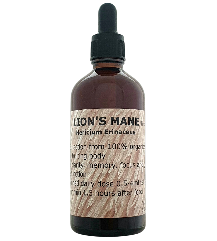 Lion's Mane dual-extraction tincture showing health benefits