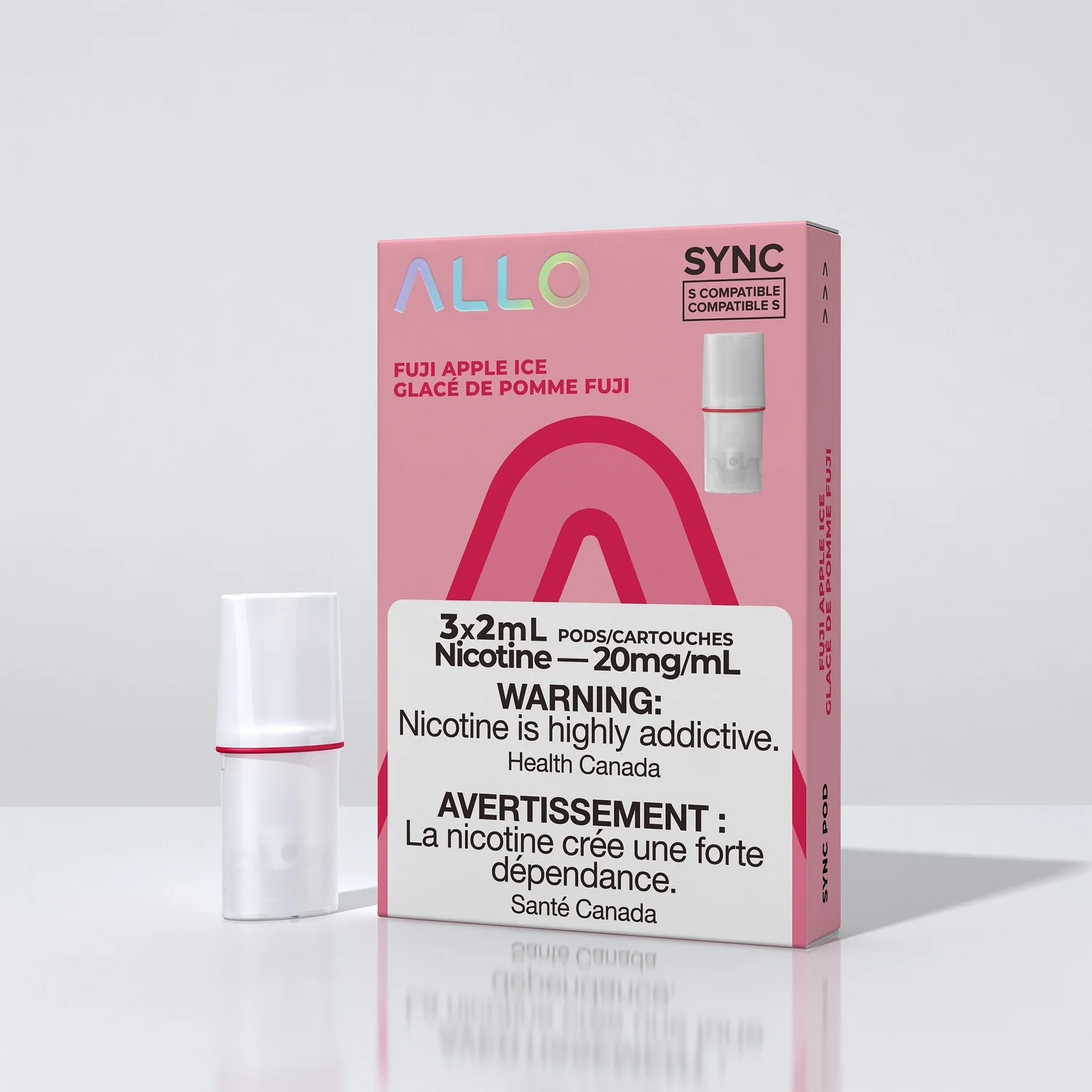 ALLO SYNC POD FUJI APPLE ICE 3PK FUJI APPLE ICE ALLO SYNC Pre-Filled Pods available at Puff N Pass Vapes in Abbotsford BC