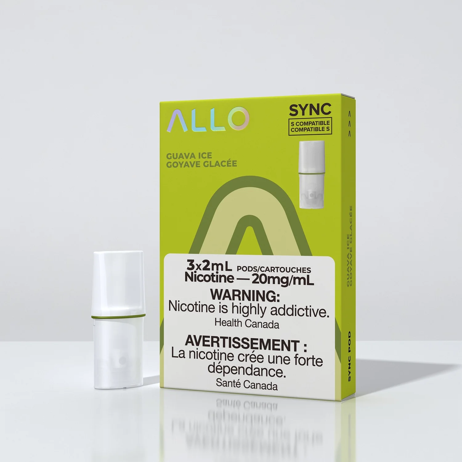 ALLO SYNC POD GUAVA ICE 3PK GUAVA ICE ALLO SYNC Pre-Filled Pods available at Puff N Pass Vapes in Abbotsford BC