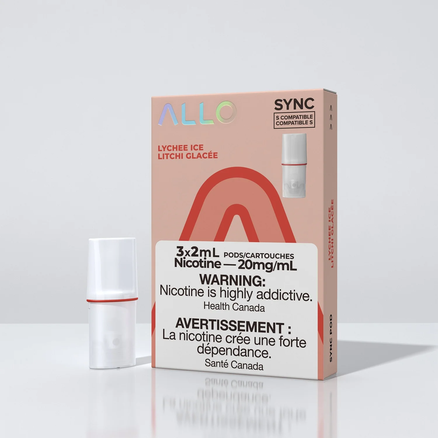 ALLO SYNC POD LYCHEE ICE 3PK LYCHEE ICE ALLO SYNC Pre-Filled Pods available at Puff N Pass Vapes in Abbotsford BC