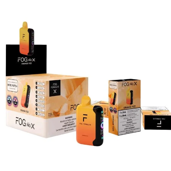 FOG PRO X ORANGE FIZZ ORANGE FIZZ FOG PRO Disposable Vapes available at Puff N Pass Vapes in Abbotsford BC