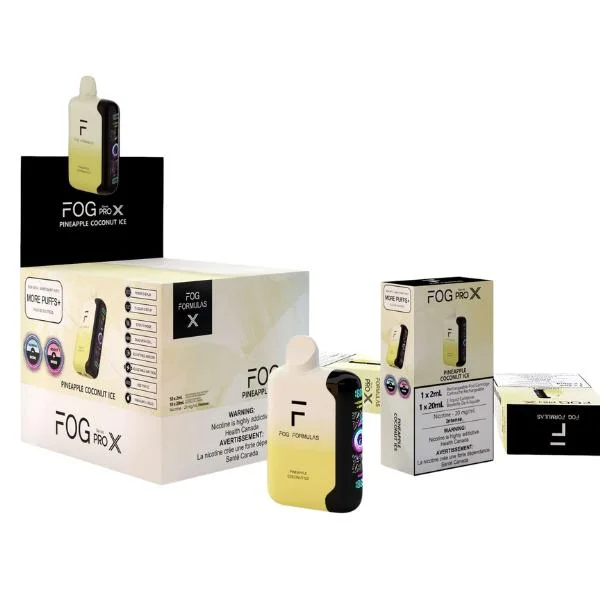 FOG PRO X PINEAPPLE COCONUT ICE PINEAPPLE COCONUT ICE FOG PRO Disposable Vapes available at Puff N Pass Vapes in Abbotsford BC