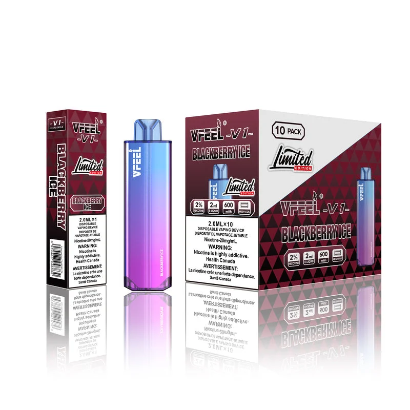 VFEEL V1 BLACKBERRY ICE BLACKBERRY ICE VFEEL V1 Disposable Vapes available at Puff N Pass Vapes in Abbotsford BC