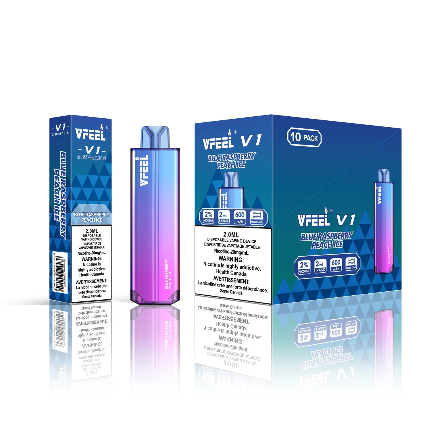 VFEEL V1 BLUE RASPBERRY PEACH ICE BLUE RASPBERRY PEACH ICE VFEEL V1 Disposable Vapes available at Puff N Pass Vapes in Abbotsford BC