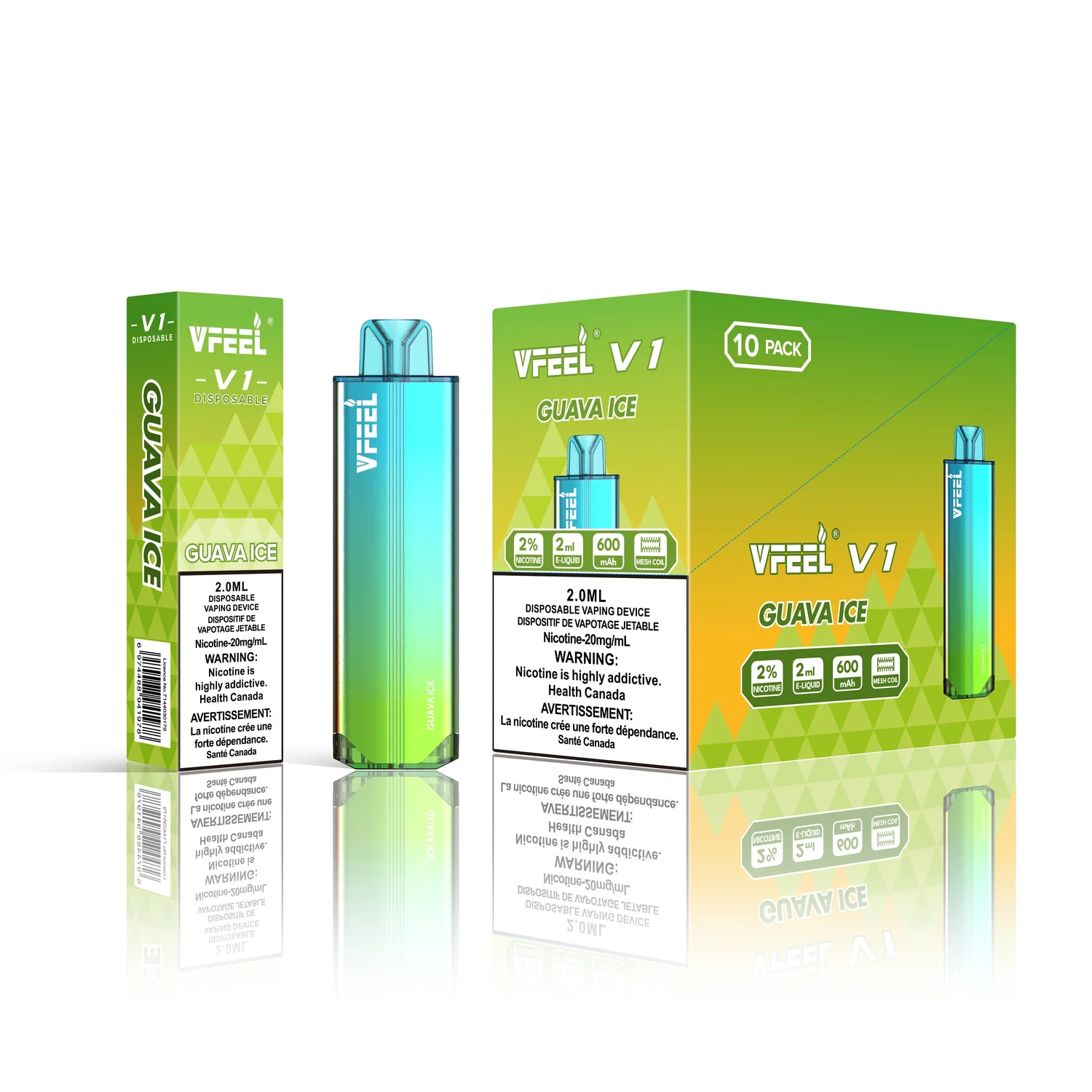VFEEL V1 GUAVA ICE GUAVA ICE VFEEL V1 Disposable Vapes available at Puff N Pass Vapes in Abbotsford BC