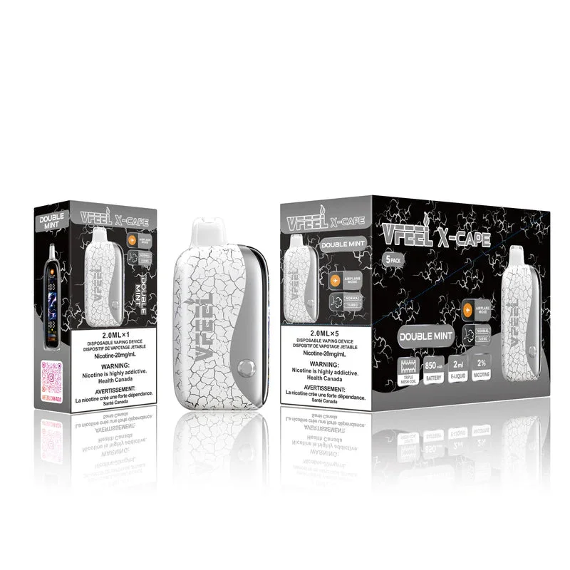 VFEEL X CAPE DOUBLE MINT DOUBLE MINT VFEEL X Disposable Vapes available at Puff N Pass Vapes in Abbotsford BC