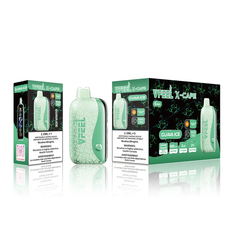 VFEEL X CAPE GUAVA ICE GUAVA ICE VFEEL X Disposable Vapes available at Puff N Pass Vapes in Abbotsford BC