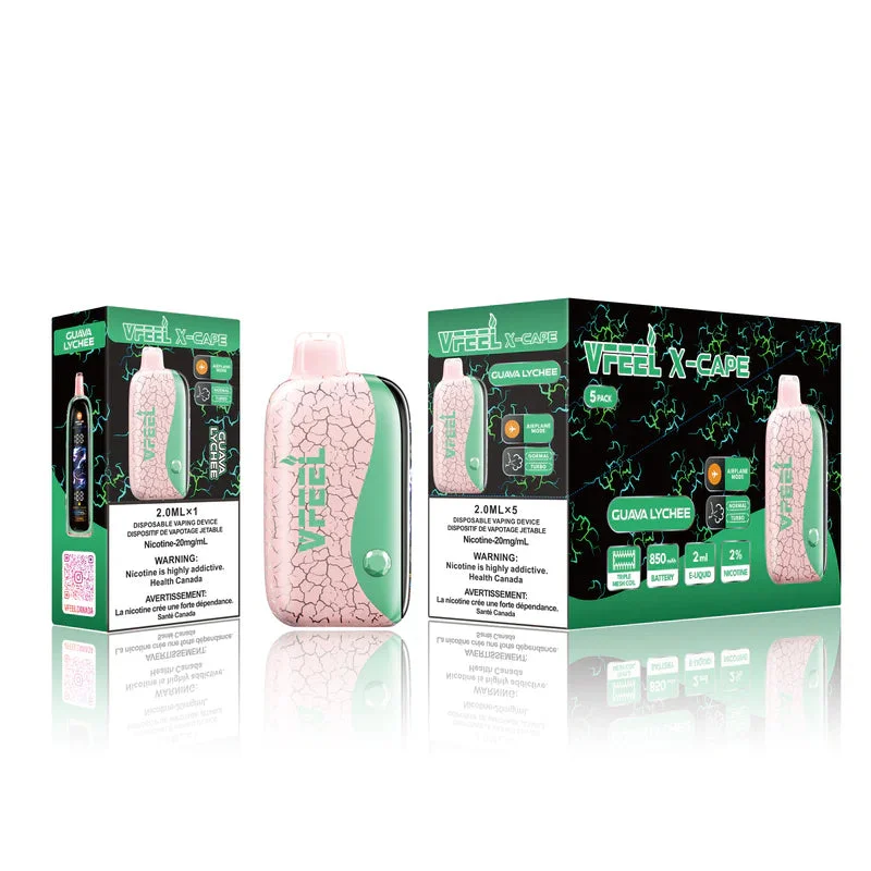 VFEEL X CAPE GUAVA LYCHEE GUAVA LYCHEE VFEEL X Disposable Vapes available at Puff N Pass Vapes in Abbotsford BC