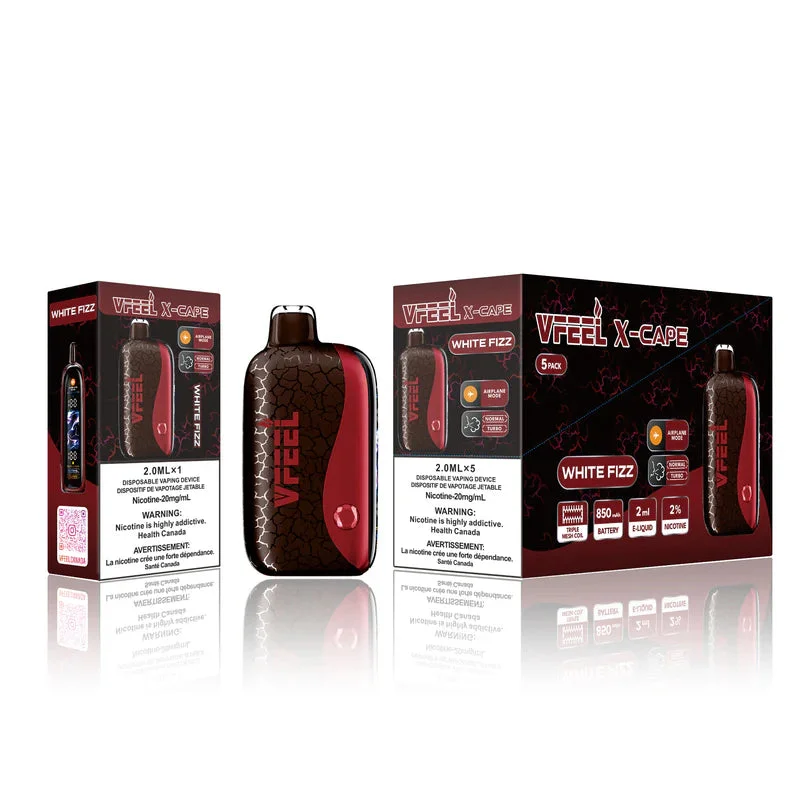VFEEL X CAPE WHITE FIZZ WHITE FIZZ VFEEL X Disposable Vapes available at Puff N Pass Vapes in Abbotsford BC