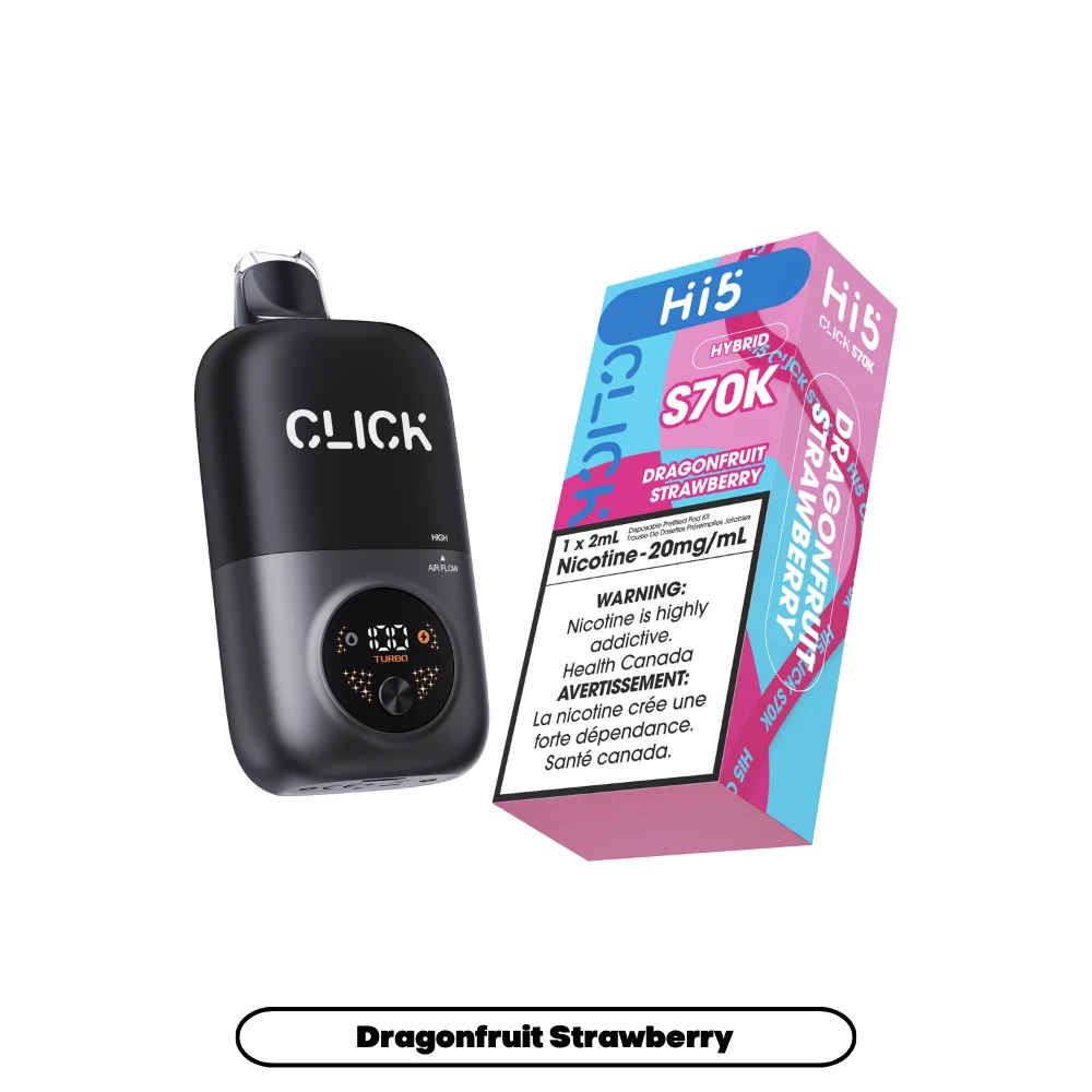 HI 5 S70K DRAGONFRUIT STRAWBERRY S70K DRAGONFRUIT STRAWBERRY HI 5 Pre-Filled Pod Starter Kits available at Puff N Pass Vapes in Abbotsford BC