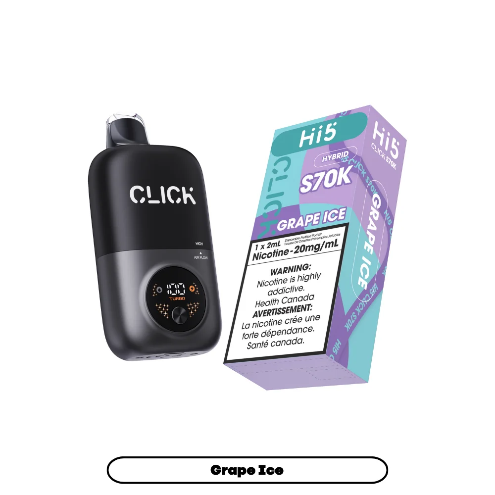 HI 5 S70K GRAPE ICE S70K GRAPE ICE HI 5 Pre-Filled Pod Starter Kits available at Puff N Pass Vapes in Abbotsford BC