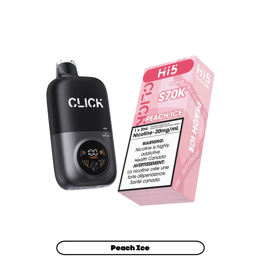 HI 5 S70K PEACH ICE S70K PEACH ICE HI 5 Pre-Filled Pod Starter Kits available at Puff N Pass Vapes in Abbotsford BC