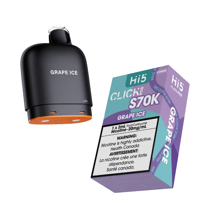 HI 5 S70K POD GRAPE ICE S70K GRAPE ICE HI 5 Pre-Filled Pods available at Puff N Pass Vapes in Abbotsford BC