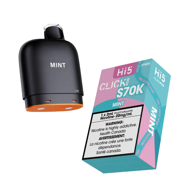 HI 5 S70K POD MINT S70K MINT HI 5 Pre-Filled Pods available at Puff N Pass Vapes in Abbotsford BC