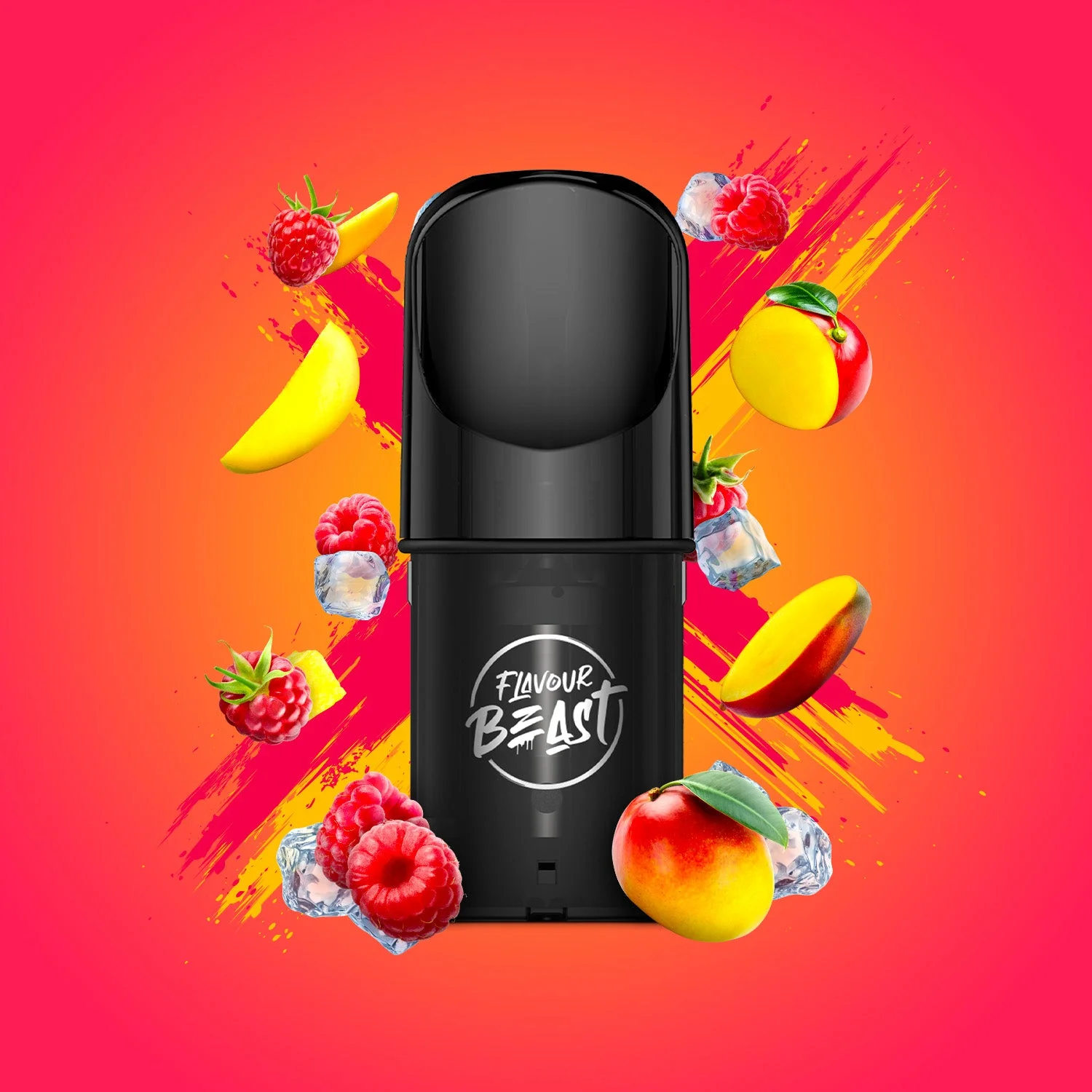 FLAVOUR BEAST POD ICED RAGIN RAZZ MANGO 3PK ICED RAGIN RAZZ MANGO FLAVOUR BEAST Pre-Filled Pods available at Puff N Pass Vapes in Abbotsford BC
