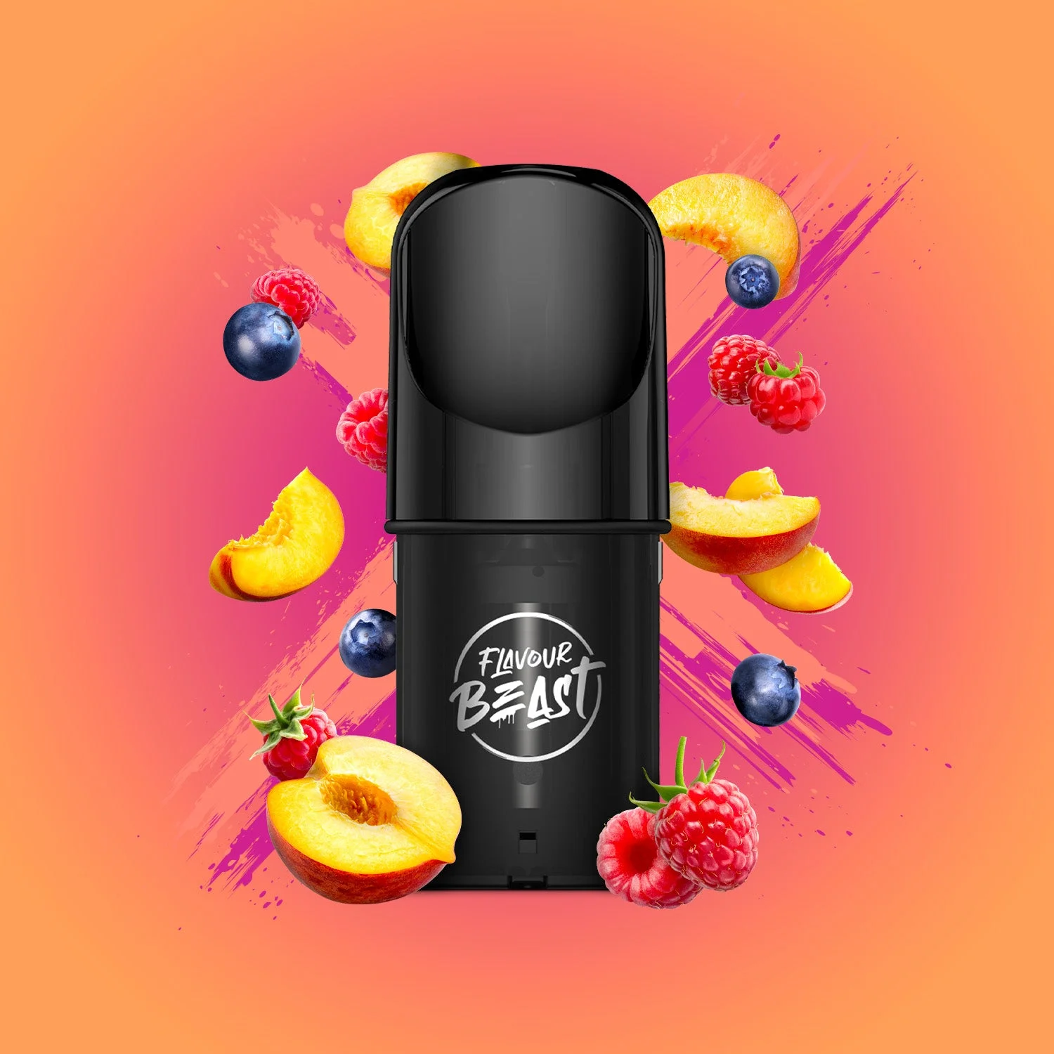 FLAVOUR BEAST POD PACKIN PEACH BERRY 3PK PACKIN PEACH BERRY FLAVOUR BEAST Pre-Filled Pods available at Puff N Pass Vapes in Abbotsford BC